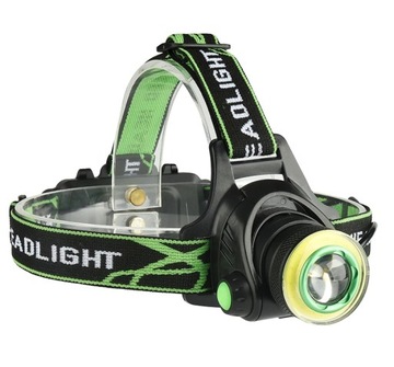 LATARKA CZOŁOWA + RING COB ZOOM CZOŁÓWKA REFLEKTOR