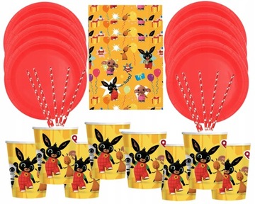 BING BIRTHDAY ДЕНЬ РОЖДЕНИЯ ШАРЫ ТАРЕЛКИ, ЧАШКА, НАБОР ШАРОВ