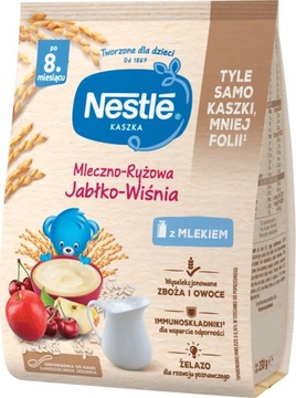 Kaszka Nestlé mleczno-ryżowa jabłko-wiśnia po 8. miesiącu 230 g