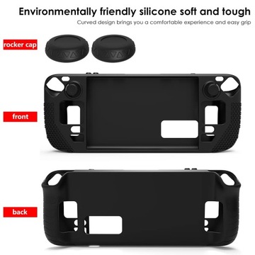 Чехол Steam Deck Techsuit, прочный, гибкий, силикон, черный