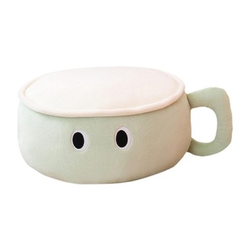 Подушка в форме чашки. Северная плюшевая подушка. Декоративная подушка с узлом, синяя.