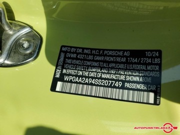 Porsche 911 992 2025 Porsche 911 992.2 Auto Punkt 3.0 Benzyna 388KM, zdjęcie 11