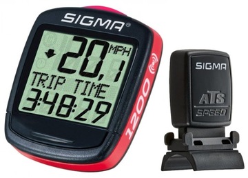 MARKOWY LICZNIK ROWEROWY WODOODPORNY SIGMA BASE 1200WL PRĘDKOŚĆ START/STOP