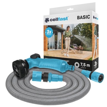 САДОВЫЙ ШЛАНГ CELLFAST 7,5 м + ПИСТОЛЕТ