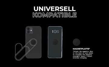 Универсальный магнитный держатель для смартфона, крепящийся к ноутбуку.