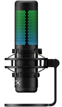 Микрофон HyperX QuadCast S, потоковая передача со светодиодной подсветкой RGB, игры 4P5P7AA