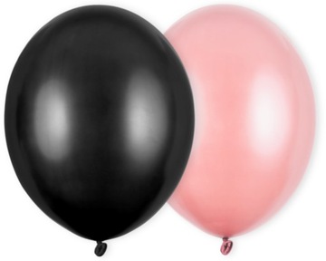 Balony lateksowe Czarne Rose Gold Dekoracja na Urodziny Sylwestra 20 sztuk