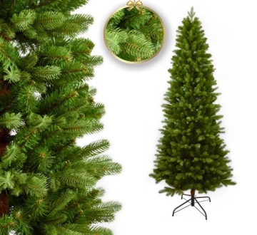 CHOINKA SZTUCZNA PREMIUM ŚWIERK SLIM JASNA PE 180 CM