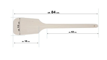 Длинная кухонная лопатка для гастрономии, деревянная, 84 см