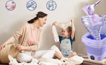 Портативная стиральная машина, небольшая компактная машина для стирки носков с корзиной для белья