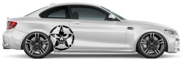 Наклейка Skull Star Czacha 45x45см