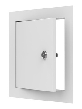 Drzwiczki Rewizyjne Metalowe Klucz Zamek Białe 15x15 150x150