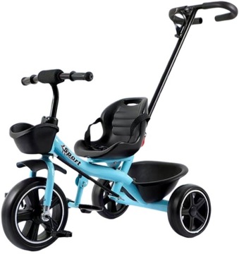 Трехколесный велосипед, легкая коляска для езды на велосипеде, 5-точечные ремни, 3 цвета