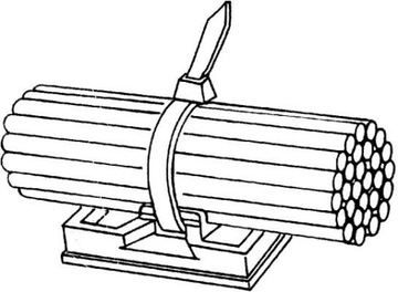 Самоклеящийся монтажный зажим для кабельных стяжек