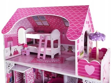 Терраса кукольного домика + ЛИФТ + горка + LED