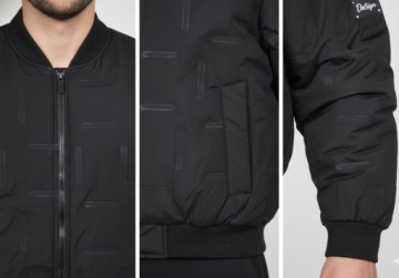 ВЕСЕННЯЯ МУЖСКАЯ ЛЕГКАЯ КУРТКА-БОМБЕР ПЕРЕХОДНАЯ ПОВСЕДНЕВНАЯ ЧЕРНАЯ 7708 РАЗМЕР L