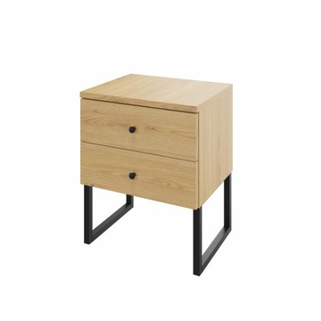 Szafka nocna z dwoma szufladami z nóżkami, szerokość 40 cm