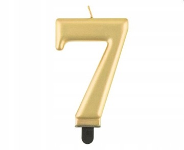 Świeczka urodzinowa cyfra 2 Godan 8 cm PF-SCZ2 złota