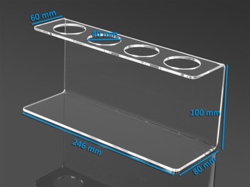 ПОДСТАВКА, КОРМУШКА, ПОДСТАВКА ДЛЯ 4-х ПЛЕКСИ-МОРОЖЕНОГО, 3 мм