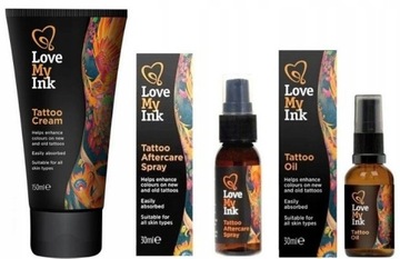 Love My Ink SET Крем-спрей Масло для татуировки