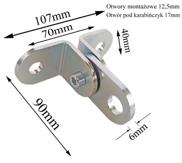 Поворотный держатель НА ПОДШИПНИКЕ, крепление ОЦИНКОВАННЫМИ КРЮЧКАМИ