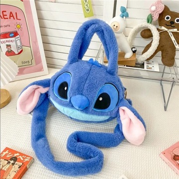 TOREBKA LILO STICH NA PASKU PLUSZOWA DZIECIĘCA POJEMNA MIŚ TORBA MASKOTKA