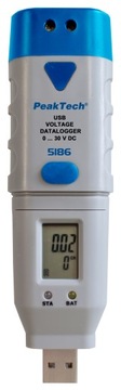 PROFESJONALNY MIERNIK NAPIĘCIA PRĄDU STAŁEGO PeakTech 30V USB REJESTRATOR