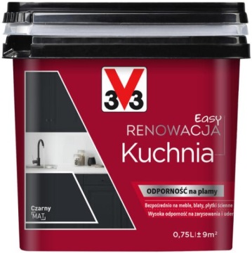 V33 Easy Renowacja farba do kuchni czarna 750ml
