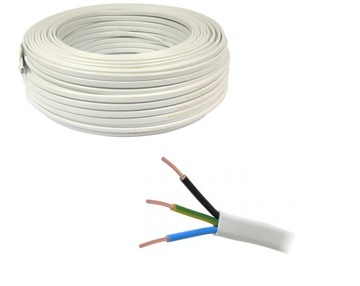 Przewód Płaski instalacyjny YDYp 3x2,5mm GAL-KAT 100mb