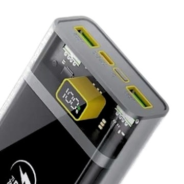 МОЩНЫЙ И БЫСТРЫЙ ПЕРЕНОСНОЙ ПУТЕВОЙ АККУМУЛЯТОР 10000 мАч, 22,5 Вт, PD, QC, USB, USB-C