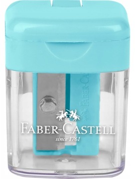 Temperówka strugaczka pojedyncza z pojemnikiem Faber-Castell PASTELOWA