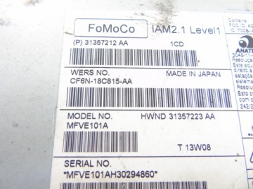 VOLVO V40 II РАДИО 31357212AA CD