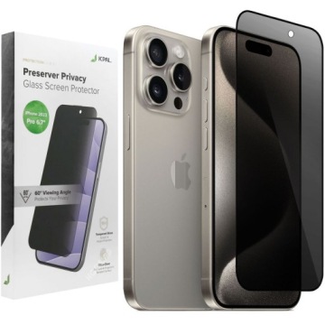 Sklo S Privátním Filtrem soukromí Full Jcpal Preserver pro Apple iPhone 15 Pro Max