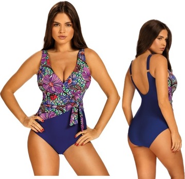 SELF strój kąpielowy jednoczęściowy SEYCHELLES granat/fiolet 2XL
