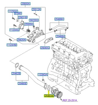 Прокладка водяного насоса Hyundai Sonata 25463-25000