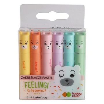 Zestaw mini zakreślaczy pastel Feelingi HAPPYCOLOR