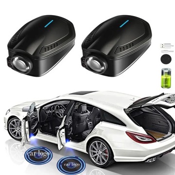 1PCSFor Toyotaled Logo Logo Auto Door Laser Projector ładowna bezprzewodowa