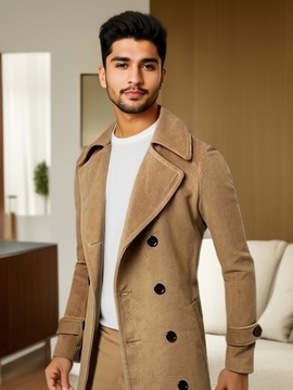ЭЛЕГАНТНОЕ МУЖСКОЕ ДЛИННОЕ ОСЕННЕЕ ЗИМНЕЕ ПАЛЬТО