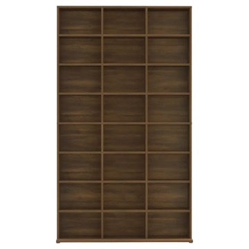 Шкаф для компакт-дисков, коричневый дуб, 102x23x177,5 см