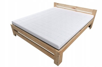 Łóżko sosnowe wzmocnione wysokie 140x200 lakierowane