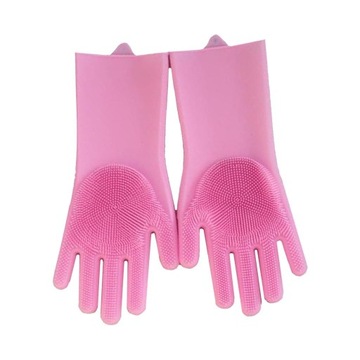 Силиконовые перчатки для мытья посуды.