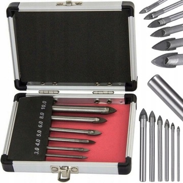 WIERTŁA DO SZKŁA PŁYTEK CERAMIKI WIERTŁO 8 SZT.