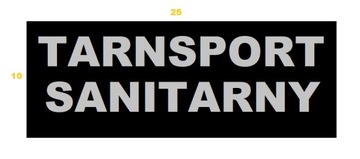 Naszywka Emblemat TRANSPORT SANITARNY 10x25 cm