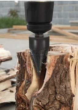 Шнек для колки дров, дрель, конус колки, 2 адаптера