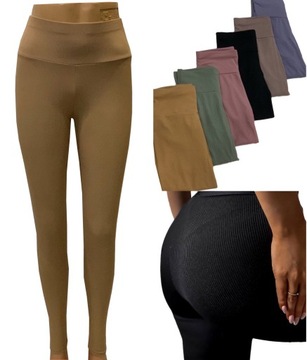 LEGGINSY PRĄŻKOWANE SPODNIE PRĄŻEK GETRY 4XL/5XL