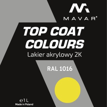 Lakier samochodowy, farba akrylowa RAL 1016 połysk 1L