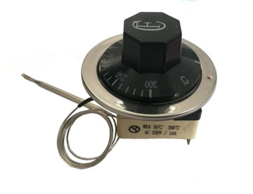TERMOSTAT Z KAPILARĄ 50°C~300°C 16A/250V BIAŁA