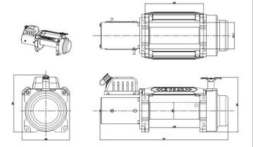 ЛЕБЕДКА ЭЛЕКТРИЧЕСКАЯ HUSAR 14000LB 24V ЛЕБЕДКА 6.4/13 СИНТЕТИЧЕСКИЙ ТРОС