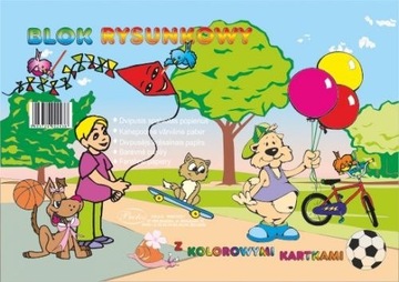 Blok rysunkowy A4 kolorowy Protos