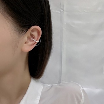 1 шт. серьги-клипсы с кристаллами в Корейском стиле и крестиком для ушей для женщин без